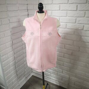 Northern Reflections Ladies Size Large Light Pink Full Zip Fleece Vest